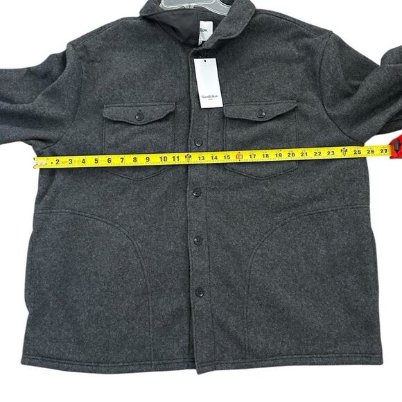 Men's Long Sleeve Shirt Jacket - Goodfellow & Co Charcoal Gray XL - Picture 5 of 8